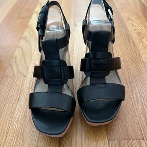 Franco Sarto Black Wedges